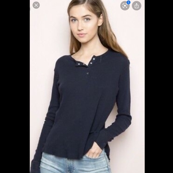 Brandy Melville Tops - Brandy Melville navy Henley
